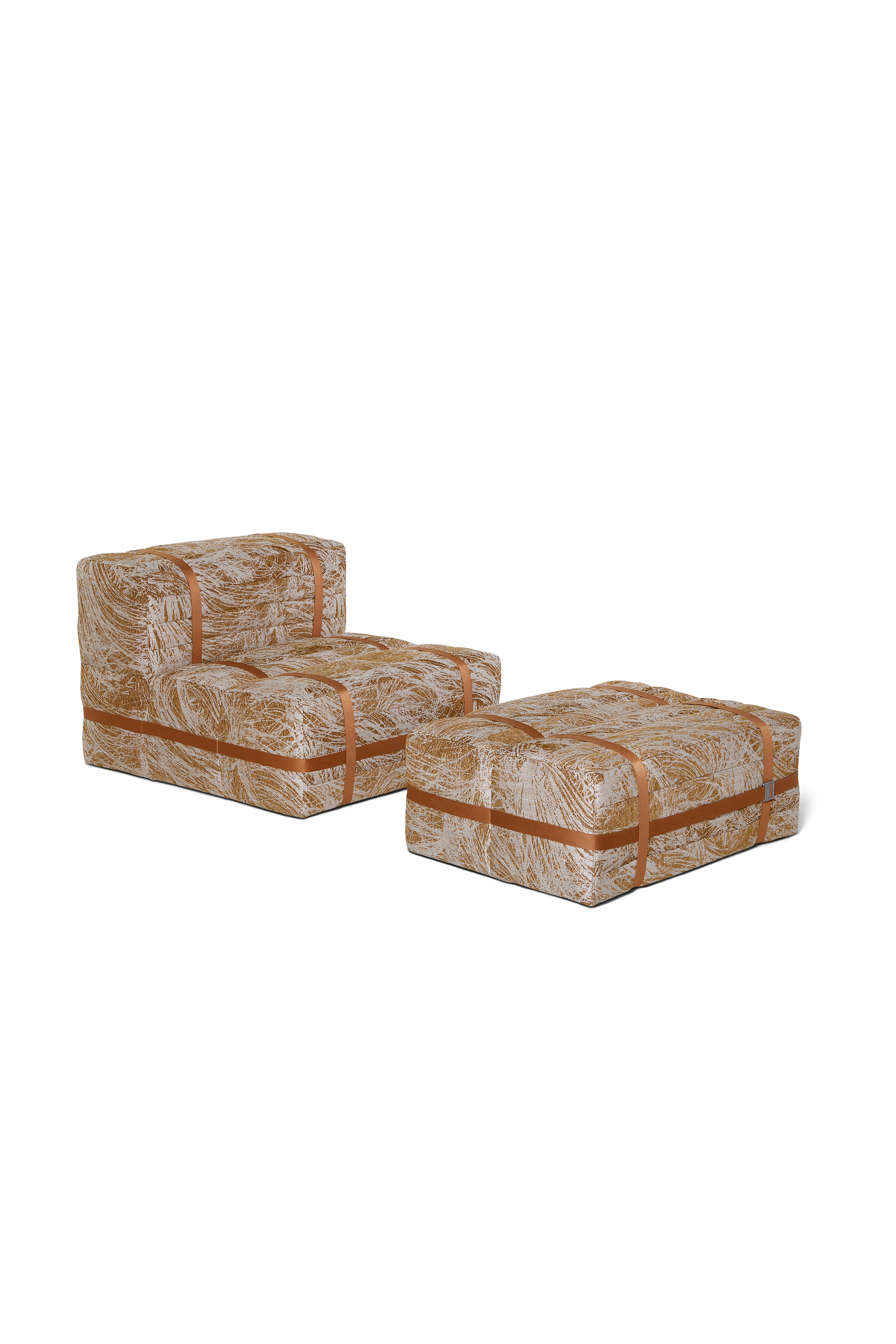 Haybale Lounge Chair with Footstool - Moooi